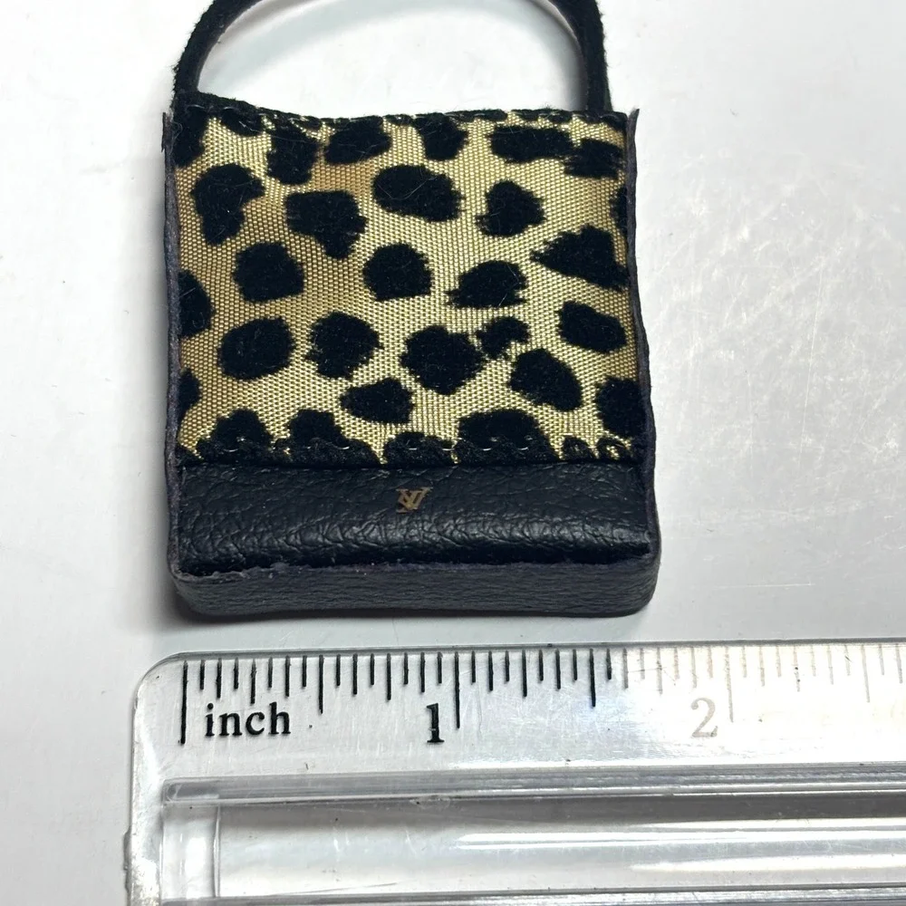 1:6 Artisian OOAK Miniature‎ Doll Tote Kids Leopard Print Animal Print Designer